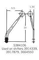 Competition/Plus 4-Speed Shifter for Chevy Camaro/Nova and Pontiac Firebird/Tempest [Natural Aluminum Stick, White Knob]