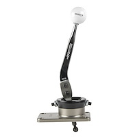 Billet/Plus Short Throw Shifter for 1983-2004 Ford Mustang with Borg Warner T-5/T45 5-Speed [Chrome Stick, White Knob]
