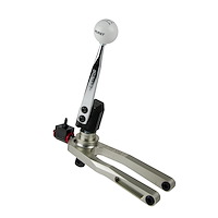 Billet/Plus Short Throw Shifter for 2009-2023 Dodge Challenger 6-Speed [Chrome Stick, White Knob]