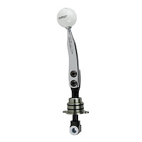 Billet/Plus Manual Short Shifter for 2010-2015 Camaro SS/ZL1/Z28 and 2009 Pontiac G8 GXP [Chrome Stick, White Knob]