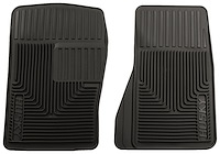 Black Heavy Duty Front Floor Mats, Fits Various Vehicle Applications