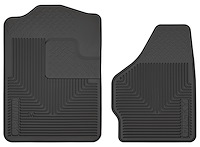 51201 Heavy Duty Front Floor Mats for 1999-2010 Ford Models [Black]