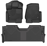 53468 X-act Contour Front & 2nd Row Floor Liners Fits Select Ford F-150 and Select Ford F-150 Lightning [Black]