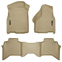 98033 WeatherBeater Front & 2nd Row Floor Liners for 2002-2009 Dodge Models [Tan]