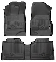 98131 WeatherBeater Front & 2nd Row Floor Liners for 2010-2017 Chevrolet Equinox and 2010-2017 GMC Terrain [Black]