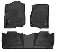 98201 WeatherBeater Front & 2nd Row Floor Liners for 2007-2014 Chevrolet and GMC Models [Black]