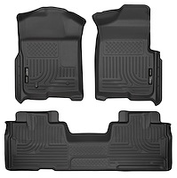 98341 WeatherBeater Front & 2nd Row Floor Liners for 2009-2014 Ford F-150 [Black]