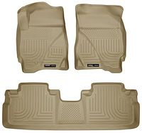 98353 WeatherBeater Front & 2nd Row Floor Liners for 2009-2012 Ford, Mazda, and Mercury Models [Tan]