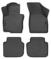 98681 WeatherBeater Front & 2nd Row Floor Liners for 2012-2019, 2021-2022 Volkswagen Passat [Black]