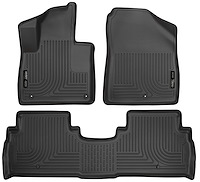 98691 WeatherBeater Front & 2nd Row Floor Liners for 2016-2020 Kia Sorento [Black]