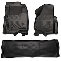 98711 WeatherBeater Front & 2nd Row Floor Liners for 2011-2012 Ford Models [Black]