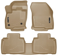 98783 WeatherBeater Front & 2nd Row Floor Liners for 2015-2024 Ford Edge [Tan]