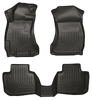 98841 WeatherBeater Front & 2nd Row Floor Liners for 2010-2012 Subaru Legacy and 2010-2012 Subaru Outback [Black]