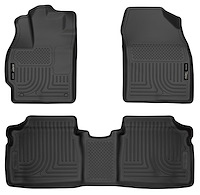 98921 WeatherBeater Front & 2nd Row Floor Liners for 2010-2014 Toyota Models [Black]