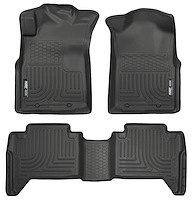 98951 WeatherBeater Front & 2nd Row Floor Liners for 2005-2015 Toyota Tacoma [Black]