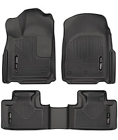 99051 WeatherBeater Front & 2nd Row Floor Liners for 2011-2015 Dodge Durango and 2011-2015 Jeep Grand Cherokee [Black]