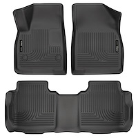 99141 WeatherBeater Front & 2nd Row Floor Liners Fits Select Cadillac, Chevrolet, and GMC Models [Black]