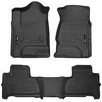 99201 WeatherBeater Front & 2nd Row Floor Liners for 2015-2020 Chevrolet Tahoe and 2015-2020 GMC Yukon [Black]