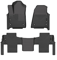 99251 WeatherBeater Front & 2nd Row Floor Liners Fits Select Jeep Grand Wagoneer and 2022-2025 Jeep Wagoneer [Black]
