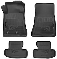 99371 WeatherBeater Front & 2nd Row Floor Liners Fits Select Ford Mustang [Black]