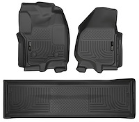 99711 WeatherBeater Front & 2nd Row Floor Liners for 2012-2016 Ford Models [Black]