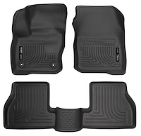 99771 WeatherBeater Front & 2nd Row Floor Liners for 2016-2018 Ford Focus and 2016-2018 Ford Focus ST [Black]