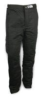 Paddock Two-Piece Driving Pants for Pit Crew and Entry-Level Drivers [3-Layer Fire-Retardant Cotton, Black, Large]