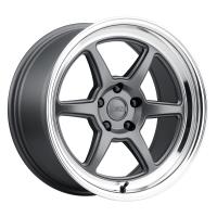 K14G ROKU Wheel, Size: 18" x 9.50", Bolt Pattern: 5 x 112 mm, Backspace: 6.12" [Finish: Grey and Machined Lip]
