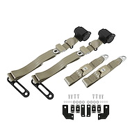BELTKT4-3TAN Seat Belt Kit 1960-1966 Chevy /GMC C/K Series Truck, 3-Point, Tan, Pair