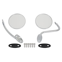 COMS1RS-2 Complete Mirror Set-Chrome/Stainless-Round/Smooth-Pair, 1947-1955 Chevy/GMC Truck