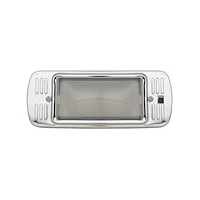 DLH47CH Dome Lamp Assembly 1947-1954 Chevy/GMC Truck, Glass Lens, Chrome