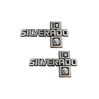 FE87SV1 Chevy Fender Emblems, Silverado 10, Pair, 1981-1987 Chevy C10/K10