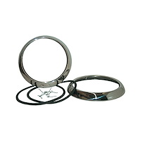 HLB4754 Headlight Bezels With Seals and Clips, Pair, 1947-1954 Chevy/GMC Truck