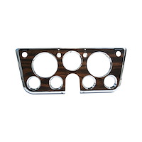 INST305 Instrument Bezel 1969-1972 Chevy/GMC C/K Series Truck, Blazer/Jimmy & Suburban, 7 Hole w/ Gauges, Chrome/Woodgrain