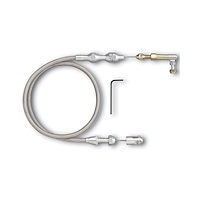 TCAU024STAINLESS Lokar Universal Throttle Cable Assembly-24-inch, 1947-1987 Chevy/GMC Truck