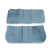 UP87C01MEDBLUE Seat Cover-Front Bench-Med Blue Vinyl/Blue Velour, 1981-1987 Chevy/GMC C/K Series Truck, Blazer/Jimmy & Suburban