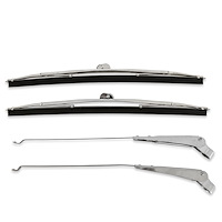 WAS7253 Wiper Arm/Blade Set 1947-1953 Chevy/GMC Truck, Stainless, Pair