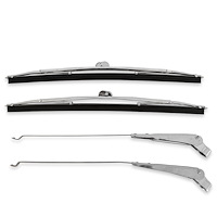WAS7259 Wiper Arm/Blade Set 1955-1959 Chevy/GMC Truck, Stainless, Pair