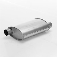 4 1/4 x 8 3/4 Oval 14 shell 18 overall offset inlet 2 1/4 offset outlet 2 1/4 high frequency sound m