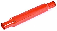 Glasspack Muffler 2.5" Inlet/2.25" Outlet: angled 9°