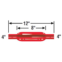 Glasspack Muffler 5" Straight 4" Inlet/Outlet