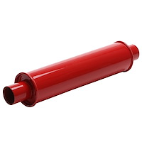 87885CB Hot Rod Muffler [2.25 in. Inlet/Outlet, Red]