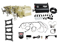 35610 Go EFI 3x2 Tri Power 600 HP Classic Gold EFI System With Force Fuel Delivery Master Kit