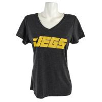 Ladies Black Frost V-Neck T-Shirt - X-Small