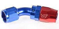 45 degree Max Flow Swivel Hose End -10 AN