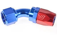 45 degree Max Flow Swivel Hose End -12 AN