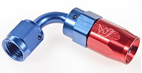 90 degree Max Flow Swivel Hose End -4 AN
