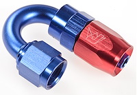 180 degree Max Flow Swivel Hose End -6 AN