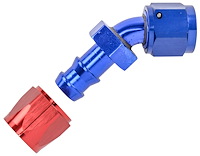 AN 45-Degree Push-Loc Hose End [-8 AN Female Swivel to Push-Loc Hose, Blue]