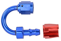 AN 180-Degree Push-Loc Hose End [-4 AN Female Swivel to Push-Loc Hose, Blue]
